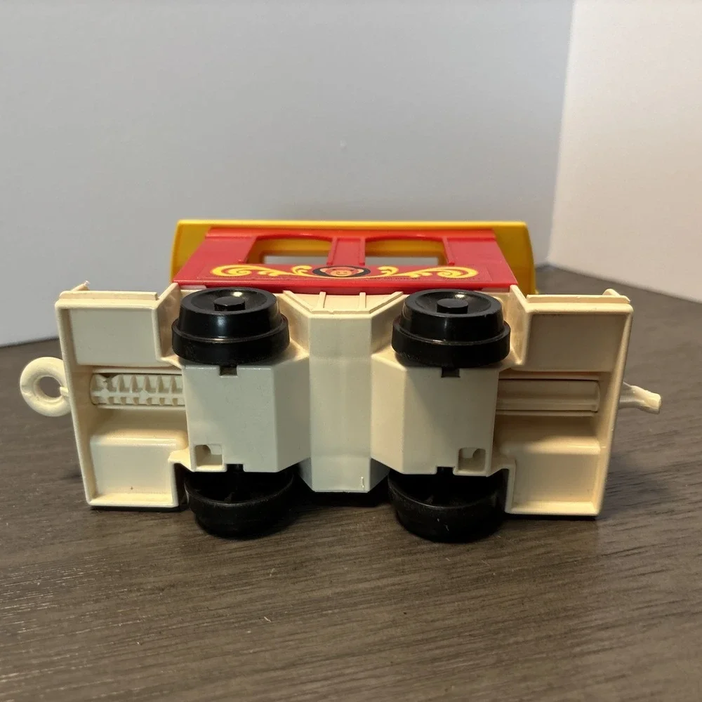 Fisher Price Little People Vintage Circus Train  Caboose 1973 Red Train Monkey